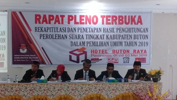 ﻿Pleno Rekapitulasi di Buton, Berjalan Aman dan Lancar