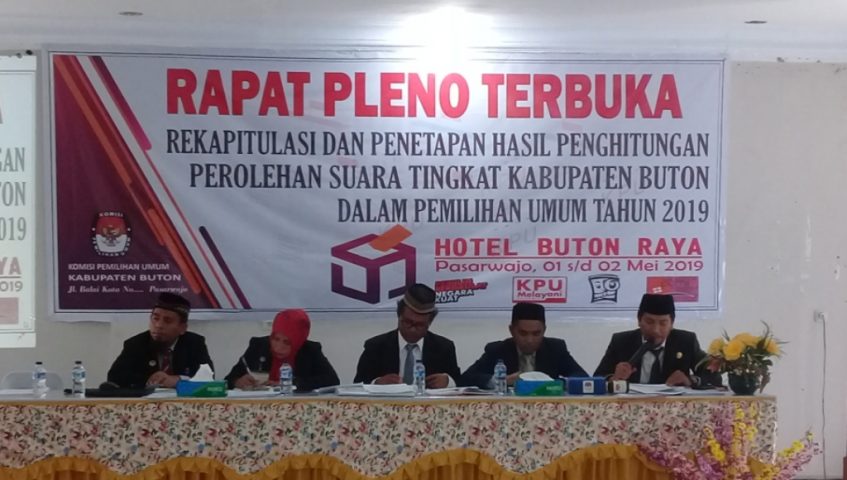 Pleno Rekapitulasi di Buton, Berjalan Aman dan Lancar