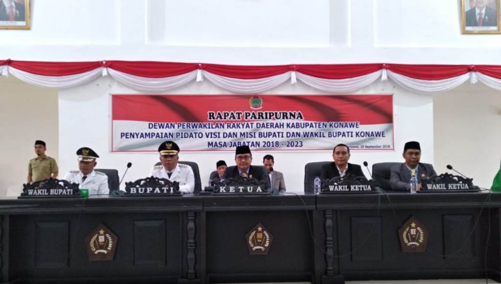 Rapat Paripurna DPRD Kery Paparkan Visi Misi Menuju Konawe Gemilang