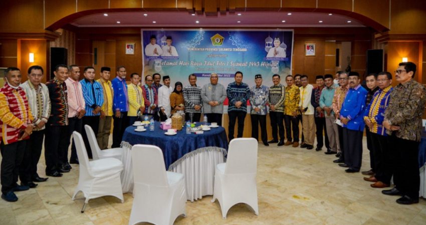 Silaturahmi Idul Fitri 1443 Hijriah, Gubernur Sultra Terima Kunjungan Bupati