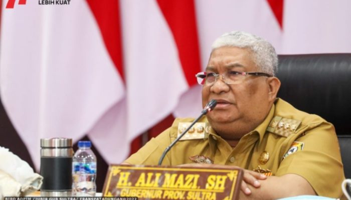 Gubernur Ali Mazi Ikuti Rakor dalam Rangka Pengendalian Inflasi Bersama Kemendagri