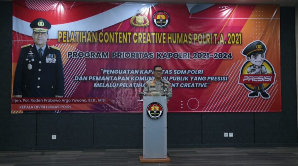 Jalankan 100 Hari Program Prioritas Kapolri, Humas Gelar Pelatihan Konten Kreatif