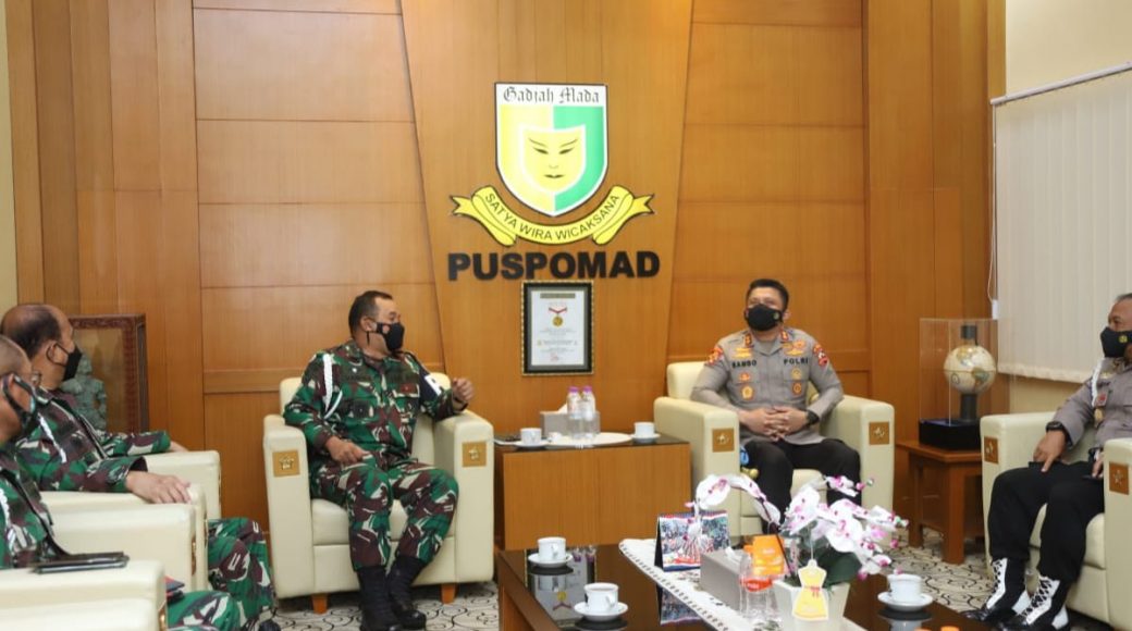Perkuat Sinergi Personel TNI-Polri, Kadiv Propam Polri Sambangi Danpuspom AD