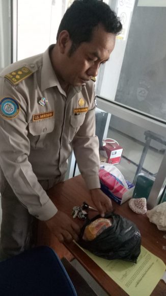 Stasiun Karantina Ikan PMKHP Gagalkan Pengeluaran Ketam Kenari di Bandara Betoambari Baubau