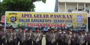 Jelang Operasi Zebra 2016, Polres Kolaka Gelar Pasukan