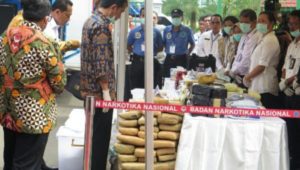 Presiden Musnahkan narkoba sitaan FOTO : RUL