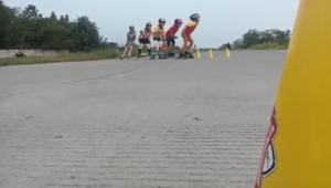  Jalan Tol Solo-Kertosono Jadi Arena Latihan Sepatu Roda