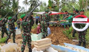 Anggota TNI Mangkat, Pemakaman Digelar Secara Militer