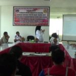 Korperindag Kabupaten Kolaka saat menggelar Sosialisasi terkait Rencana tera ulang di seluru Pasar kolaka. FOTO : LAN