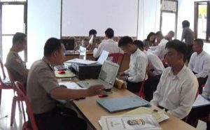 Penerimaan calon Anggota Polri di mapolres Kolaka. FOTO : LAN`````````````````````````````