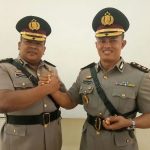 Mantan Kapolres Konsel AKBP. H. Hendrik Widyana. S. IK. (Kanan) bersama Kapolres Konsel yang baru AKBP Yeyen Lesmana. S. IK (Kiri)