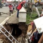 Salah satu Tanggul di jepara yang jebol akibat banjir yang belum mendapat penanganan Pemerintah. FOTO : DEDY SETYAWAN