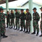 Bintara Pembina Desa di kodim Aceh Timur mengikuti Uji Terampil Perorangan (UTP) dan Uji Terampil Jabatan (UTJ). FOTO : ROBY SINAGA