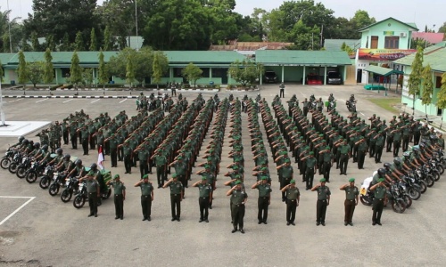 Pormasi Anak panah pasukan Kodim Acxeh timur siap Ikuti Binter tingkat nasional. FOTO : ROBY SINAGA