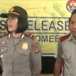 Kapolsek Ranomeeto Ipda Annisa saat memberikan keterangan pers terkait penangkapan pencuri spesiali di siang hari. FOTO : FT