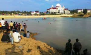Lokasi tenggelamnya siswa SMK di Aech Timur FOTO : ROBY SINAGA