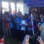 Walikota kendari H. Asrun saat meremikan Tracking wisata mengrove di kelurahan Purirano. FOTO : BAIM