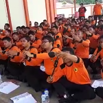 tampak peserta pelatihan relawan SAR MTA mengikti dengan serisu. FOTO : BISMA SURYA KURNIAWAN