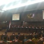 Suasana pembacaan putusan sengketa hasil pilkada di Mahkama Konstitusi RI di jakarta. FOTO : IST