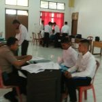 Proses Penerimaan calon Siswa Polisi di Polres Muna. FOTO : ROS
