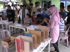 Proses pemilihan karang Tarruna Iklas bakti di kelurahan Kampung Salo menyerupai Pilkada. FOTO : FT