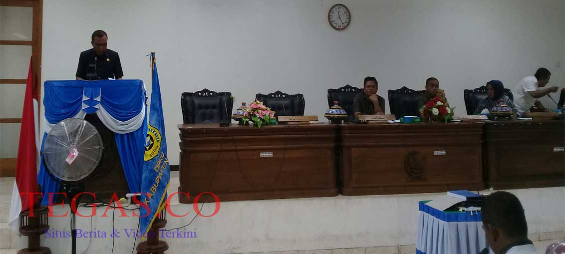 Pemda Buton Sampaikan Nota Keuangan RAPBD Tahun Anggara 2019