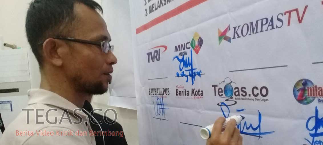 Polres Bersama Insan Pers Buton Gelar Deklarasi Pemilu Damai