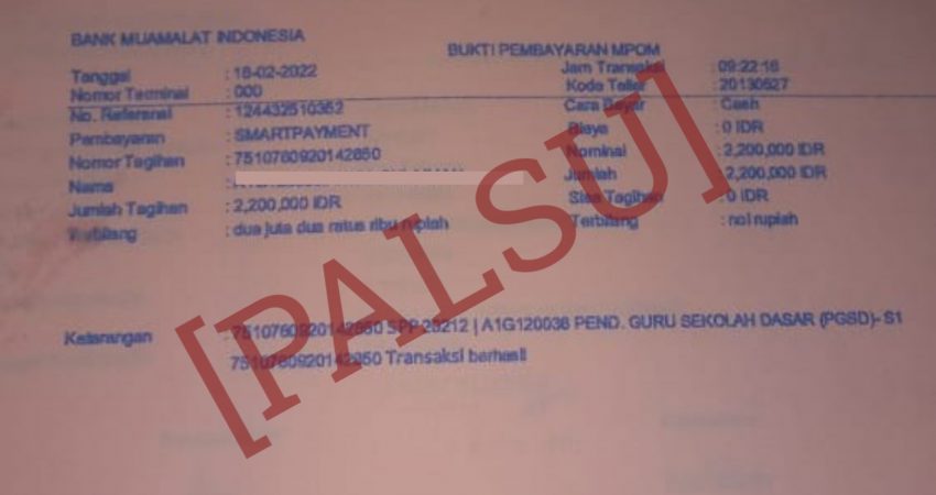 Beredar Slip UKT Palsu, WR III UHO Imbau Mahasiswa Hanya Bayar Lewat Bank
