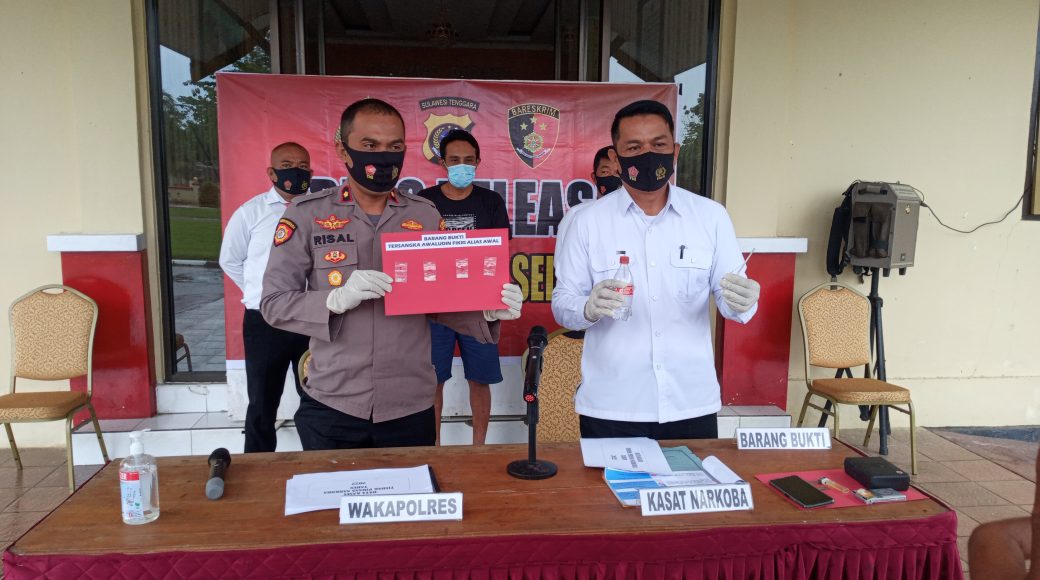 Triwulan Pertama 2022, Satresnarkoba Polres Konsel Berhasil Amankan Enam Orang Tersangka