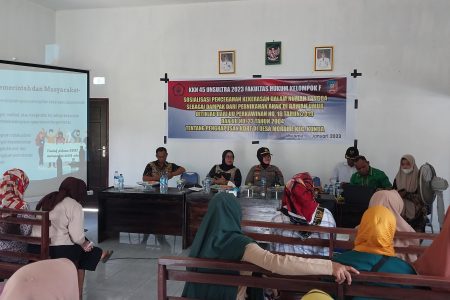 Sosialisasikan Program Kerja Pencegahan KDRT, KKN Unsultra Kelompok F Gandeng DP3A Konsel