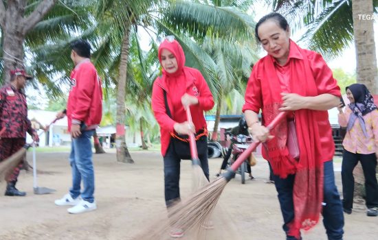 PDI Perjuangan Sultra Bersih-Bersih Pantai dan Tanam Mangrove Rayakan Lahirnya Bung Karno