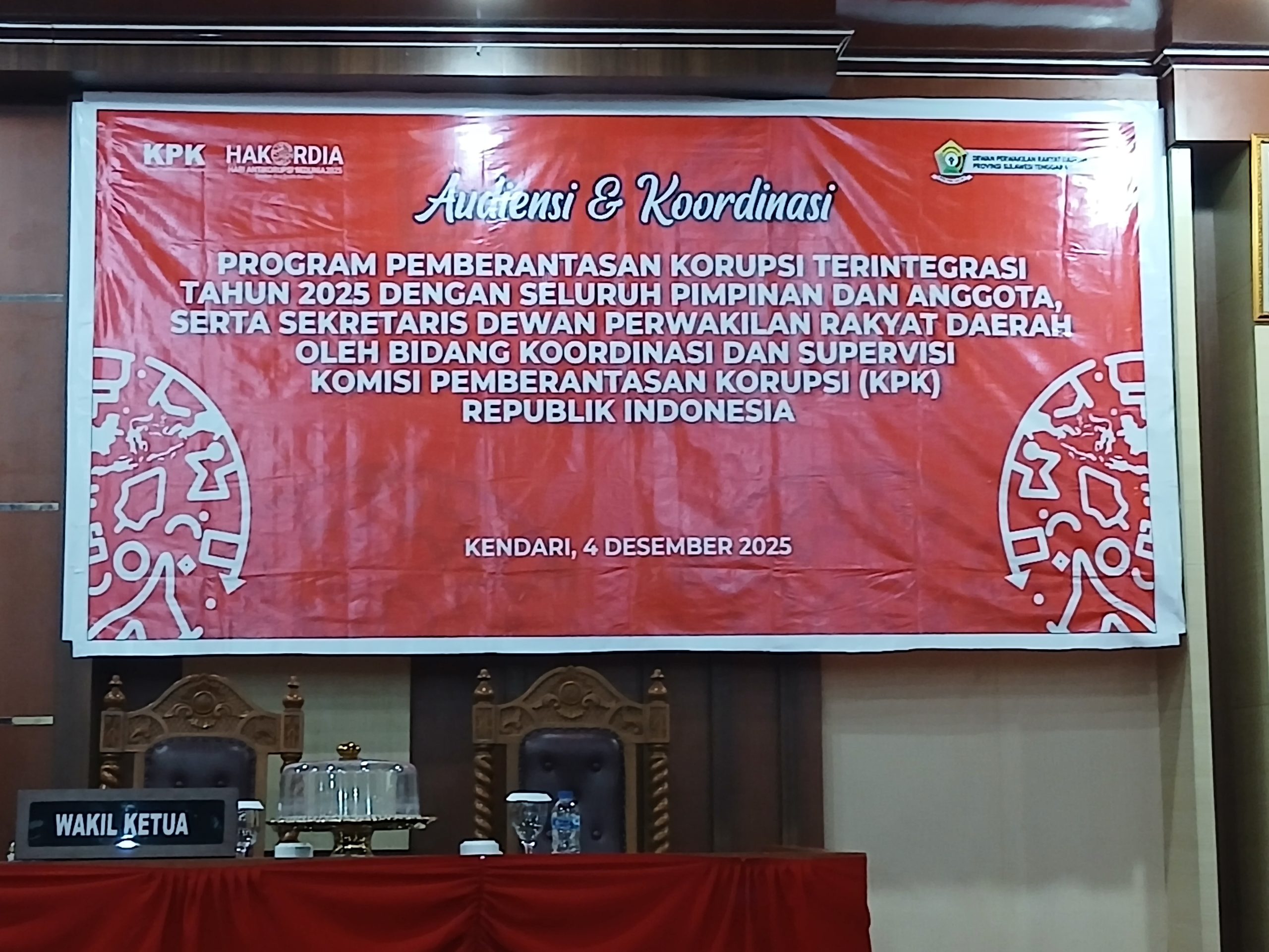 KPK Gelar Audiensi Program Pemberantasan Korupsi Terintegrasi 2025 Bersama DPRD Sultra