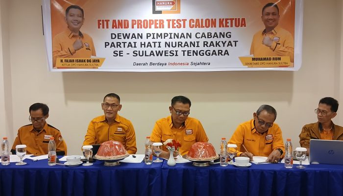 Korwil IX Hanura Apresiasi Fit and Proper Test Calon Ketua DPC se-Sultra
