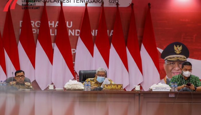Gubernur Ali Mazi Ikuti Rakor dalam Rangka Pengendalian Inflasi Bersama Kemendagri
