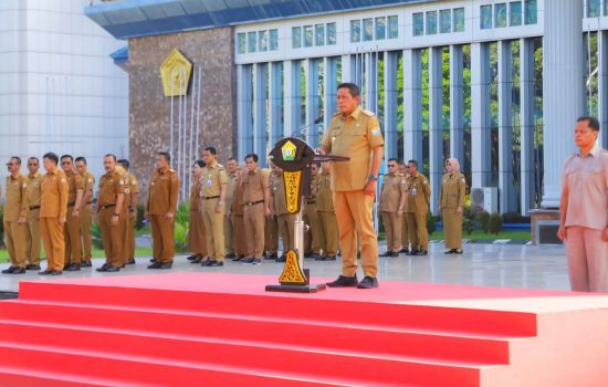 Pimpin Apel Gabungan, Hugua Tekankan Disiplin Kerja pada ASN dan OPD Lingkup Pemprov Sultra