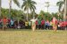 Perwakilan dari SKPD Lingkup Jepara dari kelompok putri berlomba lari karung dalam rangka HUT RI di kabupaten Jepara. FOTO : DSW