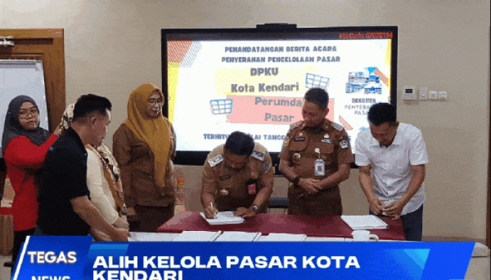 Tok! Pengelolaan Pasar Kota Kendari Resmi Beralih ke Perumda&nbsp;