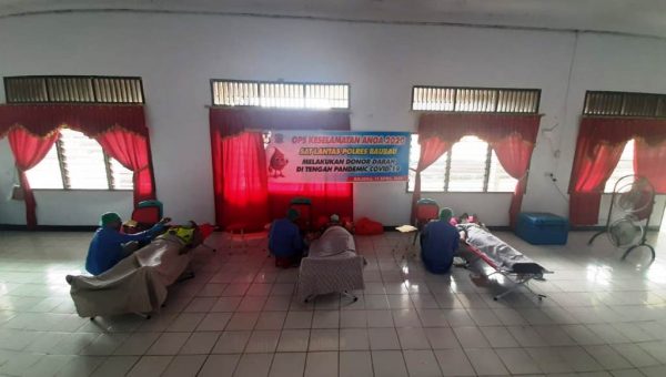 Operasi Keselamatan Anoa 2020, Satlantas Polres Baubau Gelar Donor Darah