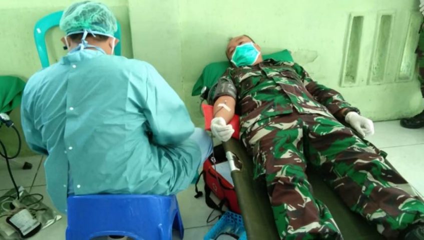Peduli Krisis Stok Darah, Prajurit Kodim Kendari Donor
