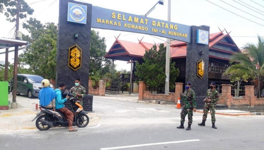 Lanal Nunukan Gelar Sosialisasi dan Pembagian Masker