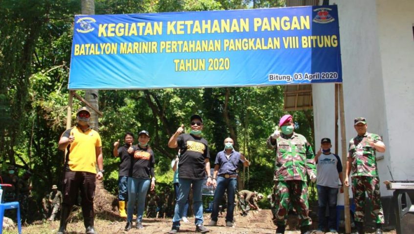 Antisipasi Corona, Lantamal VIII dan Pemkot Bitung Gagas Ketahanan Pangan