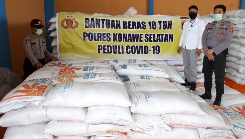 Polres Konsel Akan Salurkan 10 Ton Beras ke Warga Terdampak Corona