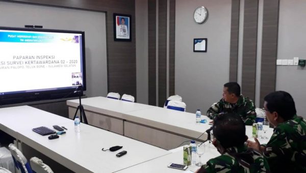 Lewat Video Confference, Pushidrosal Inspeksi Survei di Perairan Palopo