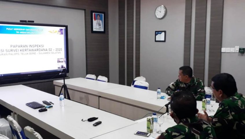 Lewat Video Confference, Pushidrosal Inspeksi Survei di Perairan Palopo