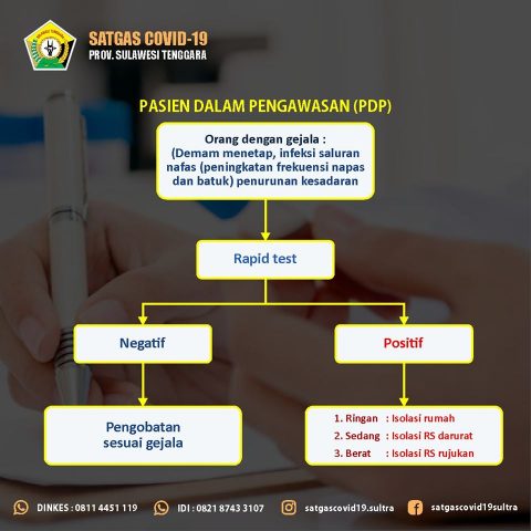 Info Grafik Alur Penanganan Corona di Sulwesi Tenggara
