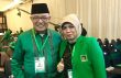 Bakal Calon Bupati Bantaeng Andi Sugiarti MK berfose bersama dengan salah satu pengurus DPP PPP saat digelar kegiatan di jakarta. FOTO : IST