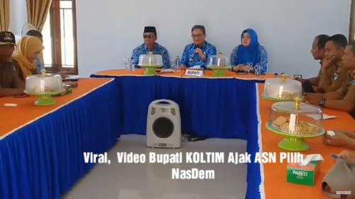 Viral, Video Bupati KOLTIM Ajak ASN Pilih NasDem 