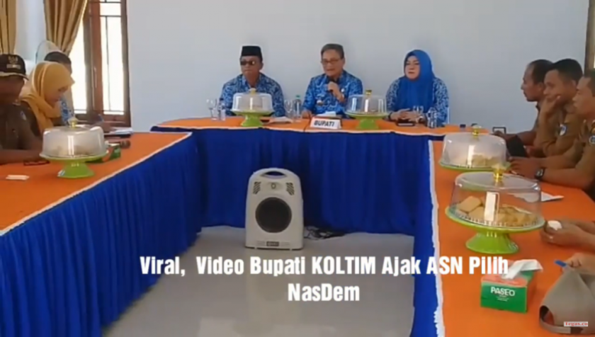 Viral, Video Bupati KOLTIM Ajak ASN Pilih NasDem 