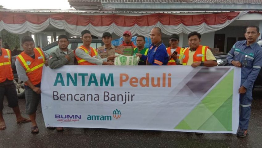 Aksi Tanggap Darurat, ANTAM Bantu Korban Banjir Konut