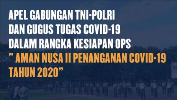 Apel Persiapan Pemprov Sultra bersama TNI/Polri Memerangi Corona